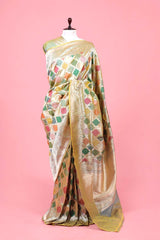 Buy Green Pure Banarasi Silk Saree Online