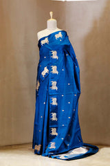 Banarasi Silk Saree, Banarasi saree, silk saree, blue saree, wedding saree, party wear saree​