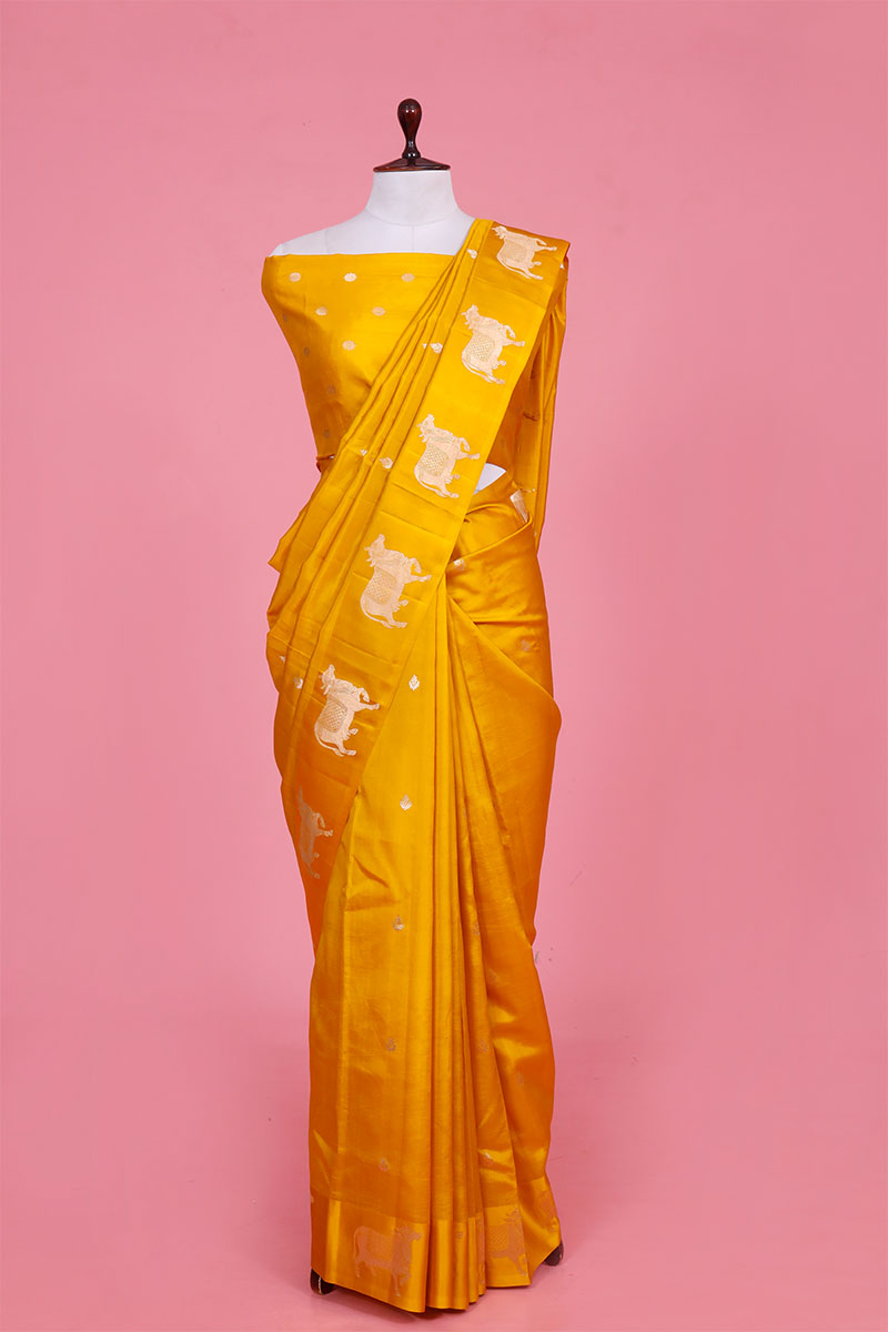 Pichwai Handloom Banarasi Silk Saree