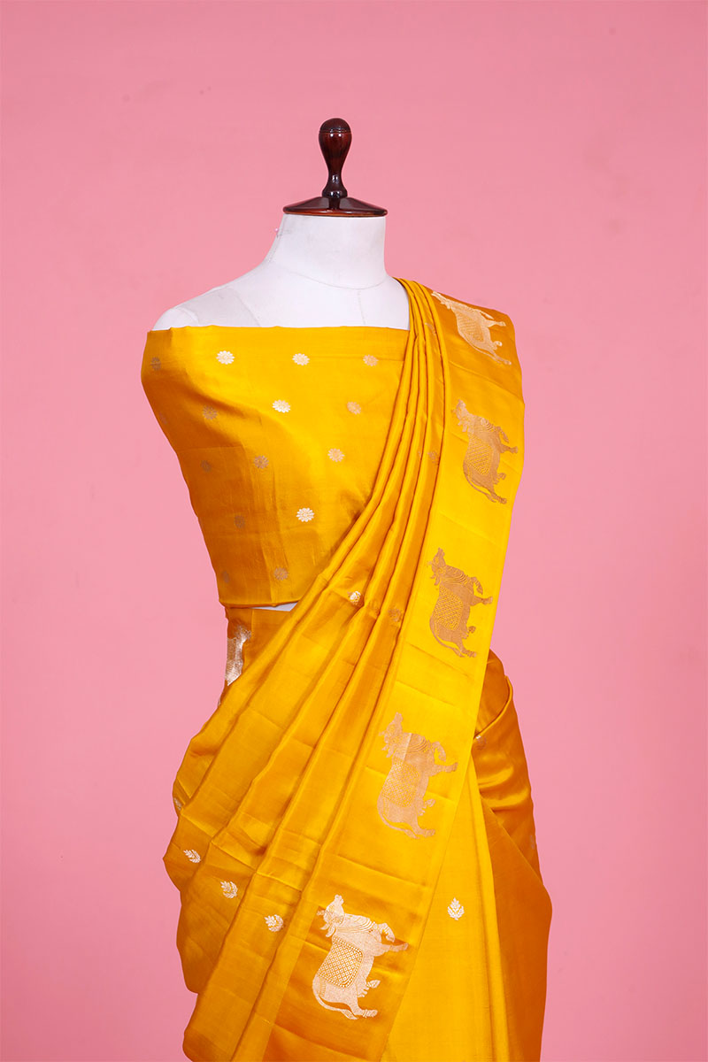 Pichwai Handloom Banarasi Silk Saree