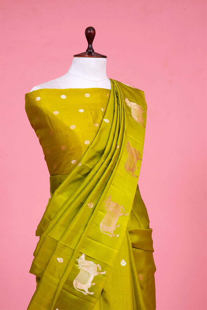 Pichwai Handloom Banarasi Silk Saree