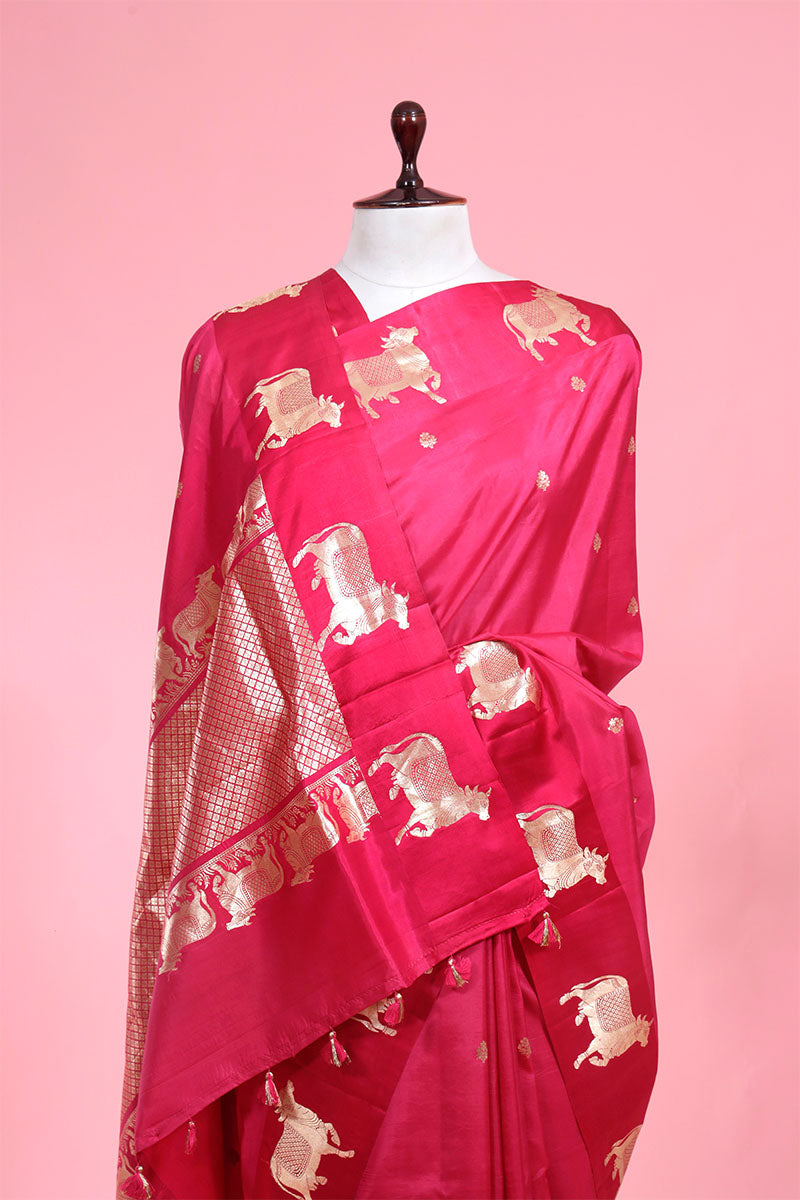 Pichwai Handloom Banarasi Silk Saree