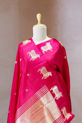 Pichwai Handloom Banarasi Silk Saree