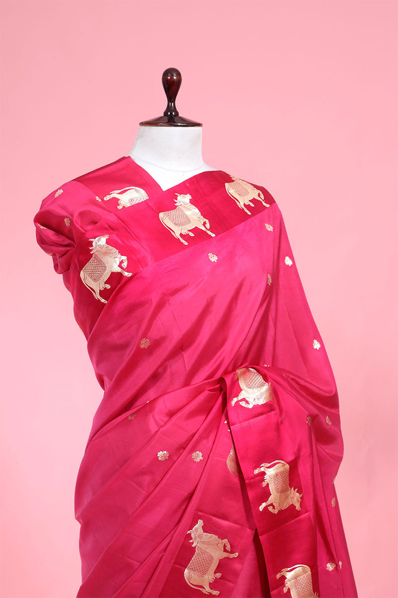 Pichwai Handloom Banarasi Silk Saree