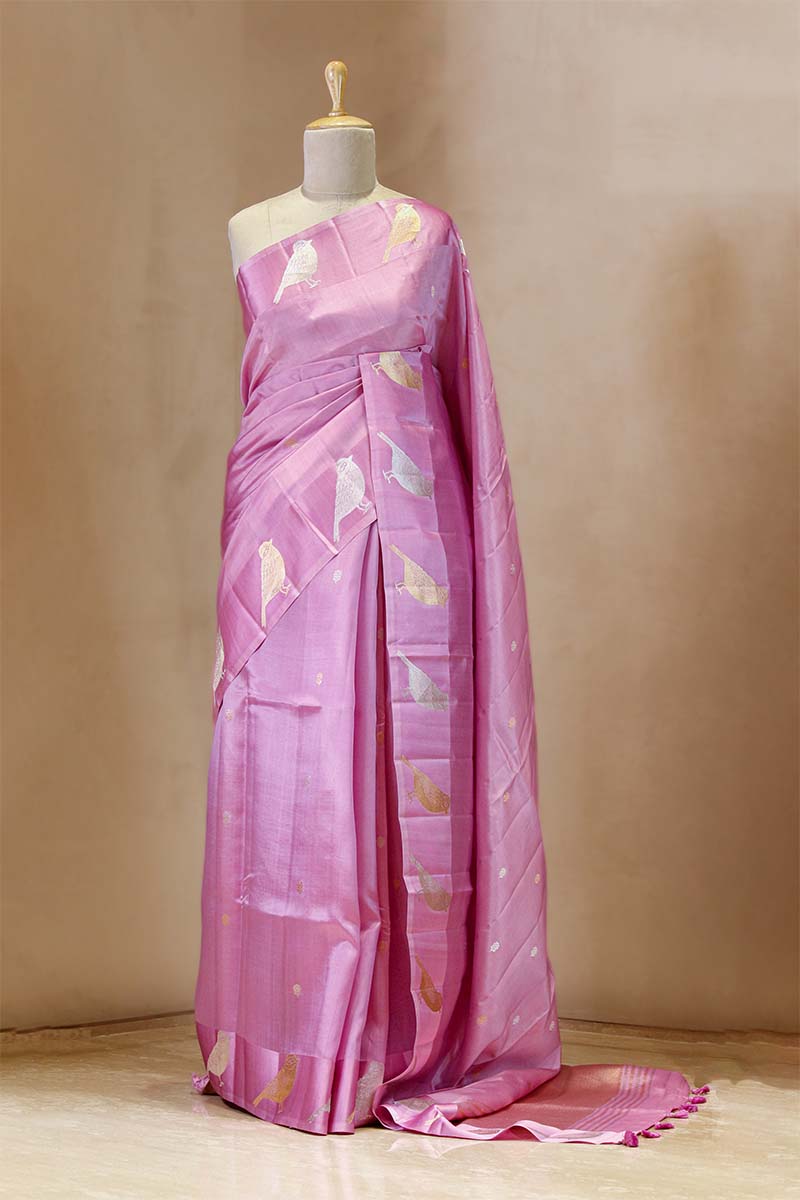 Nita Ambani Inspired Bird Motif Handloom Banarasi Saree