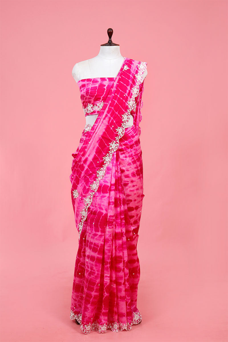 Buy Pink Pure Silk Sarees Online
