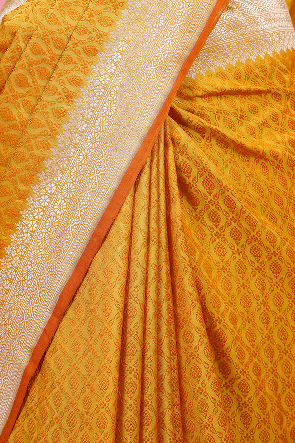 Traditional Handloom Katan Silk Banarasi Saree