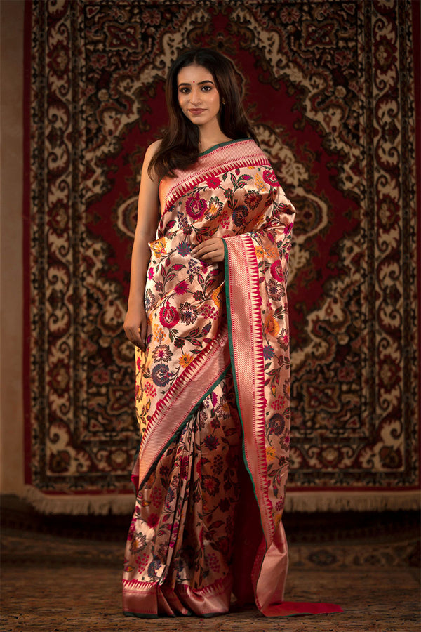 Banarasi Silk Saree, Banarasi saree, silk saree, red saree, golden saree, pink sree, wedding saree, party wear saree​, katan silk saree