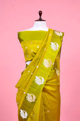 Peacock Motifs Handloom Banarasi Silk Saree