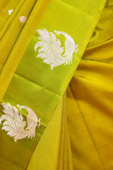 Peacock Motifs Handloom Banarasi Silk Saree