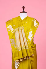 Gaja Motifs Handloom  Banarasi Silk Saree