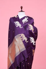 Gaja Motifs Handloom  Banarasi Silk Saree