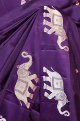 Gaja Motifs Handloom  Banarasi Silk Saree