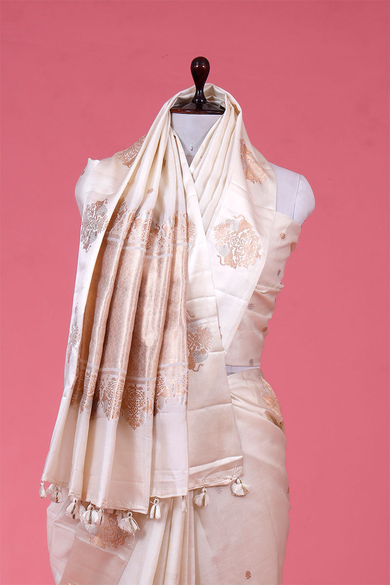 Shikargah Motif Handloom Banarasi Silk Saree