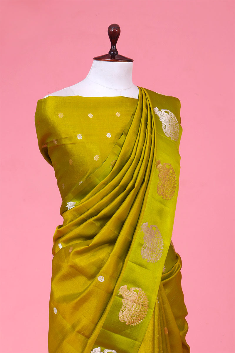 Gaja Motifs Handloom  Banarasi Silk Saree