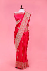 Banarasi Silk Saree, Banarasi saree, silk saree, pink saree, saree for diwali, saree for dussehra, handloom saree