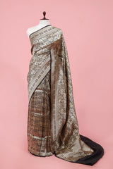 Banarasi Silk Saree, Banarasi saree, silk saree, Black Pichwai brocade saree, wedding wear saree