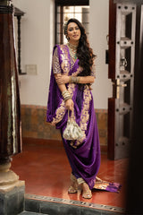 Deep Purple Bollywood Banarasi Saree - Pavitra Sagar