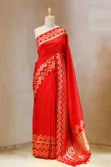 Red saree, Banarasi Silk Saree, Banarasi saree, pure silk saree, wedding saree, party wear saree​