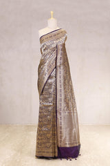 purple saree, Banarasi Silk Saree, Banarasi saree, pure silk saree, wedding saree, party wear saree​