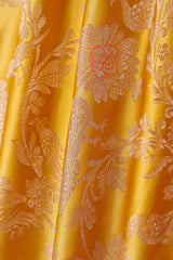 Fabric, yellow fabric,  banarasi fabric, silk fabric, brocade fabric, handloom fabric, indian fabric