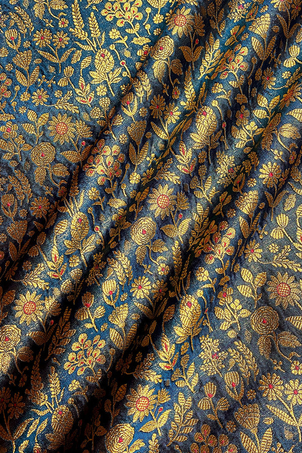 Fabric, grey fabric, Blue fabric, banarasi fabric, silk fabric, brocade fabric, handloom fabric, indian fabric