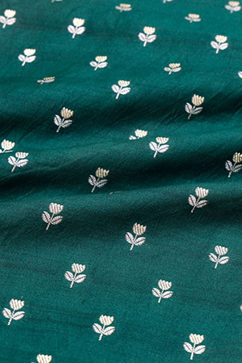 Fabric, green fabric, banarasi fabric, silk fabric, brocade fabric, handloom fabric, indian fabric