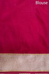 Deep Pink Banarasi Silk Saree