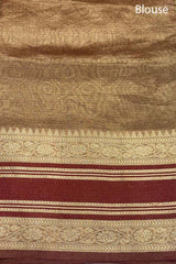 Golden Ethnic Woven Tissue Silk Saree