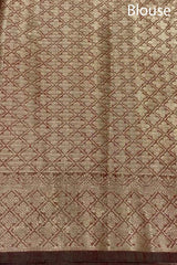 Rust Brown Ethnic Cotton Banarasi Saree