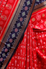 Red Ethnic Woven Silk Saree