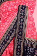 Peach Ethnic Banarasi Saree