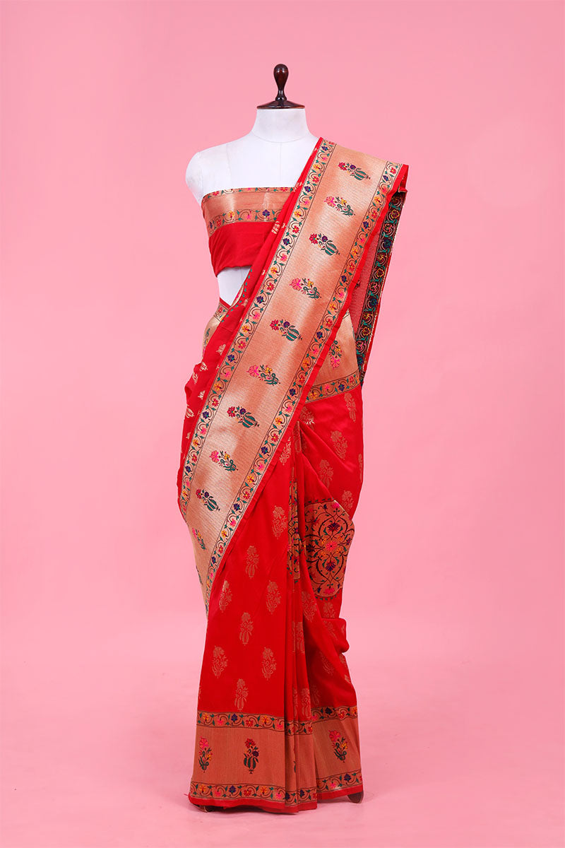 Buy Latest Red Silk Saree Online