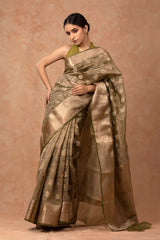 Deep Henna Green Soft Silk Saree