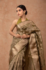 Deep Henna Green Soft Silk Saree