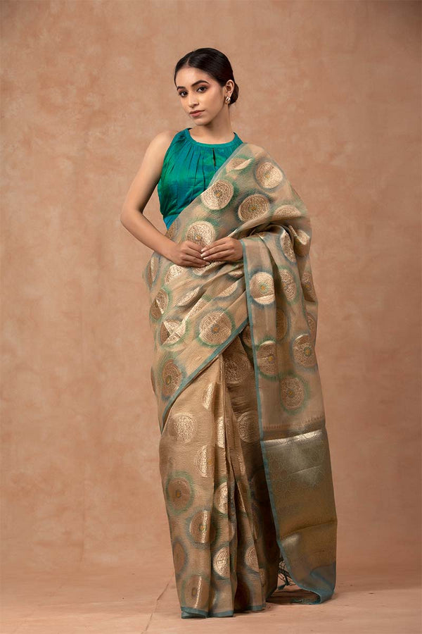 Powder Blue Soft Silk Saree