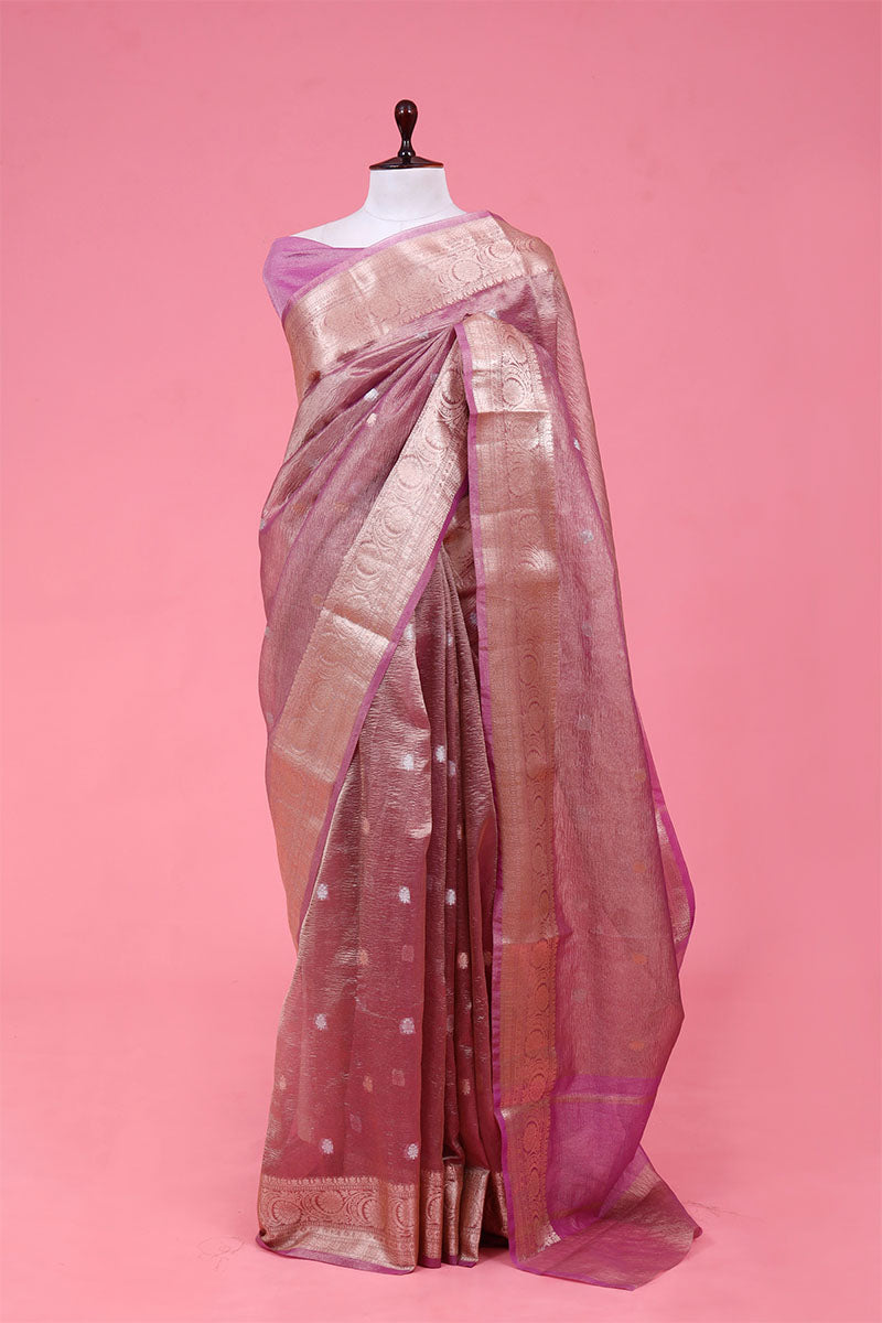 Buy Latest Lavender Silk Saree Online