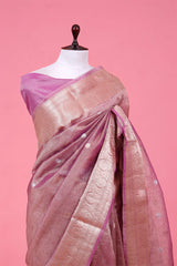 Lavender Woven Silk Saree