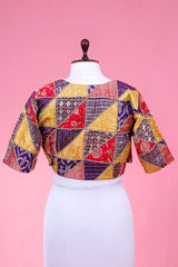 Multicolored Banarasi Silk Blouse with Katdana and Sequin work