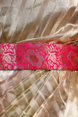 Fushcia Pink Banarasi Silk Waist Belt