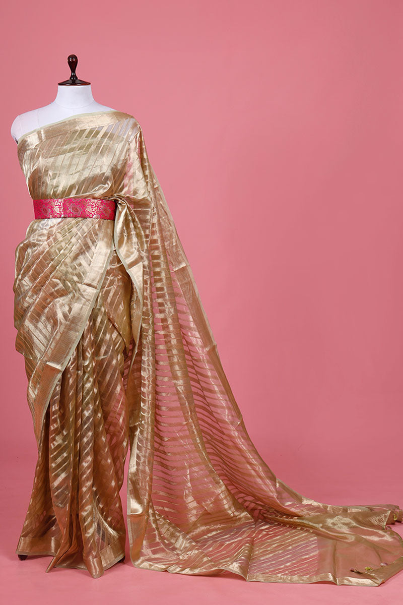 Fushcia Pink Banarasi Silk Waist Belt