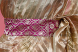 Purple Banarasi Silk Waist Belt