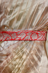 Deep Red Banarasi Silk Waist Belt