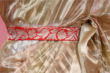 Deep Red Banarasi Silk Waist Belt