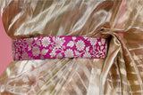 Purple Banarasi Silk Waist Belt