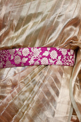 Purple Banarasi Silk Waist Belt