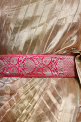 Crimson Pink Banarasi Silk Waist Belt