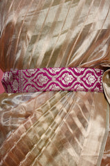 Purple Banarasi Silk Waist Belt