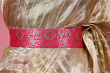 Pink Banarasi Silk Waist belt