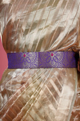 Violet Banarasi Silk Waist Belt